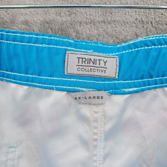Trinity Collective Board Short Swim Trunks XXL Blue Pink Flamingo Ice Cream Cone - Picture 2 of 11